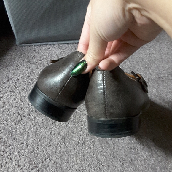 VIA SPIGA $109 Gray Suede Leather Buckle Loafer Size 6 - Picture 5 of 6